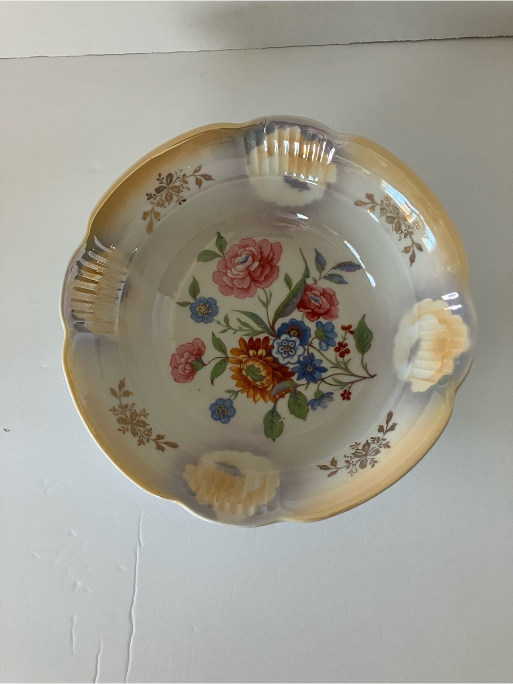 Schwarzenhammer Vintage Floral Ceramic Serving Bowl